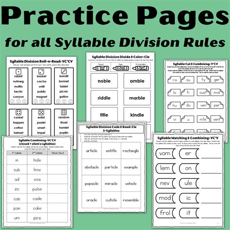 Image result for Splitting Syllables Practice