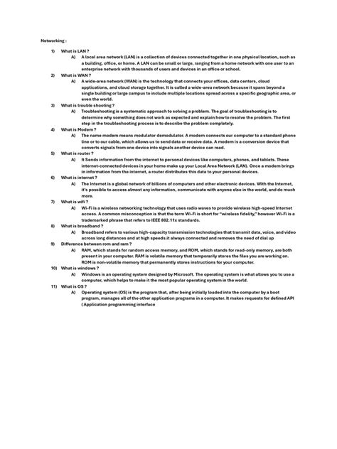 Image result for Computer Networking Questions