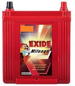 EXIDE Mileage ML38B20R 35 Ah Battery for Car Price in India - Buy EXIDE ...