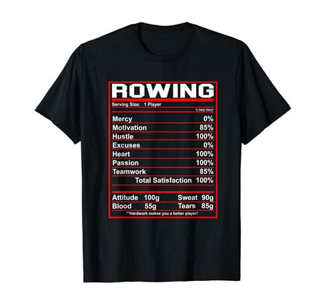 Buy Funny Rowing Nutrition Facts Rower Team T-Shirt Online at Lowest ...