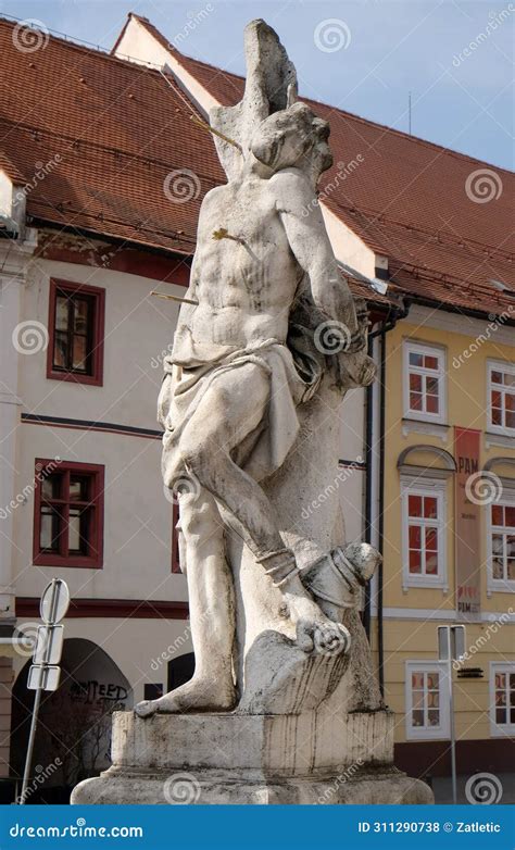 St Sebastian, Statue On The Altar Of Saint Anthony Of Padua In The ...