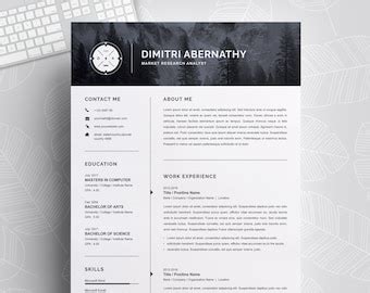 Buy Resume Template Instant Download for Word Online in India - Etsy