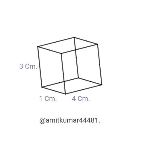 A cuboid has dimensions 4cm, 3cm and 1cm.what is the length of diagonal ...