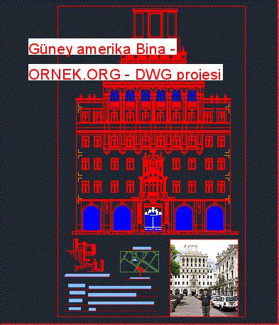 Güney amerika Bina dwg projesi - Autocad Projeler