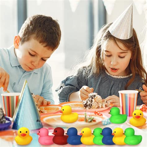 Buy Sunioine 30 Pack Multicolor Rubber Ducky, 2 Inch Bath Duck Toys ...