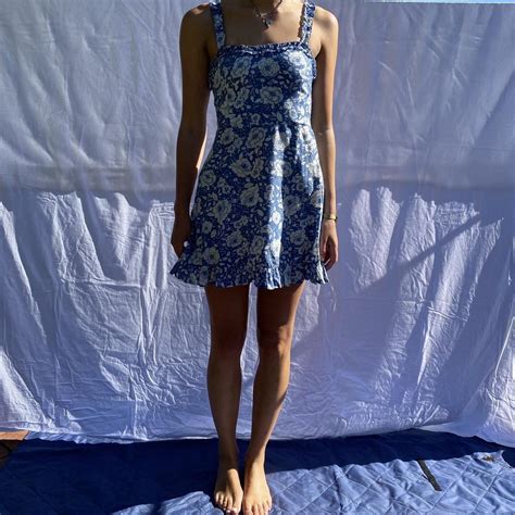 GHANDA blue mini dress Fits 8-12 - Depop