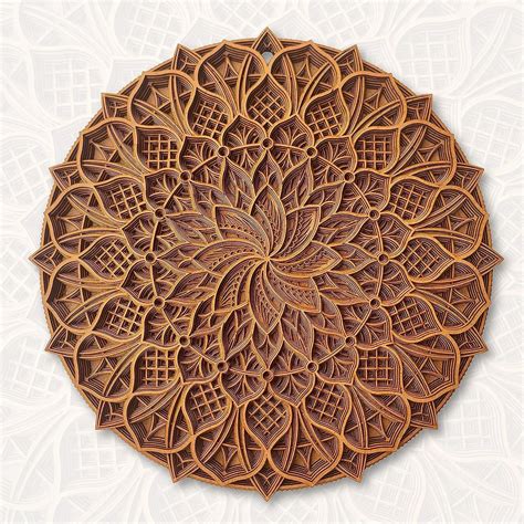 Gloridec Wooden 3D Laser Cut Decorative Mandala Wall Decor | Decorative ...