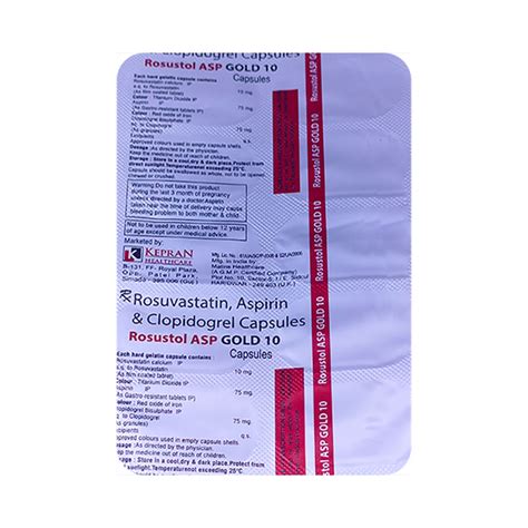 Rosustol ASP Gold 10 Capsule buy now @ ₹129.00 per 10 Strip | Online ...