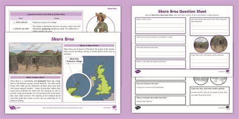 Skara Brae Information Sheet and Question Sheet