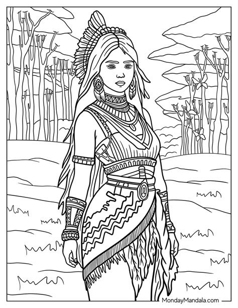 20 Native American Coloring Pages (Free PDF Printables) #5669823