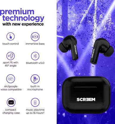 Screem Ibeza Pro Bluetooth Headset (Black, True Wireless) – BrandGodam2022