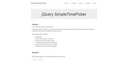 Image result for jQuery Time Picker