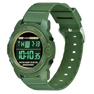Buy Shocknshop Rubber Digital Sports Slim Round Dial Unisex ...