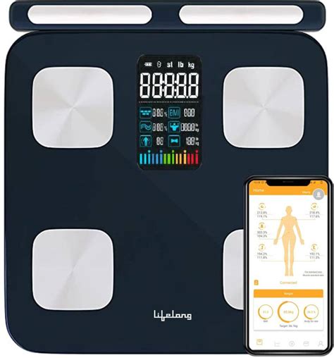 Lifelong 8 electrode Smart Body Fat Scale Weight Machine Weighing Scale ...