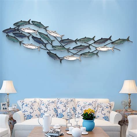 Amazon.com: edaknez Metal Fish Wall Art, Large Fish Wall Decor for ...