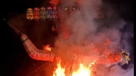 Chhatrapati Sambhajinagar: 65-Ft Ravana Effigy Burnt At Waluj In Grand ...