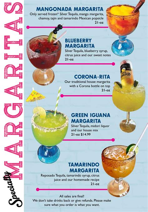 Mexican Drinks Menu Untitled