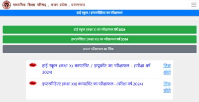 UP Board 10th, 12th Compartment result 2024 released at upmsp.edu.in ...