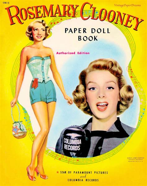 Vintage Paper Doll Printable PDF • rosemary Clooney Paper Doll • 40s ...