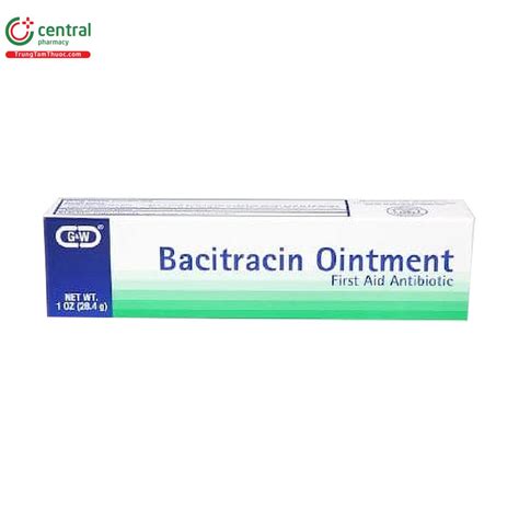 Thuốc mỡ Bacitracin Ointment G&W là kháng sinh bôi, trị nhiễm trùng da