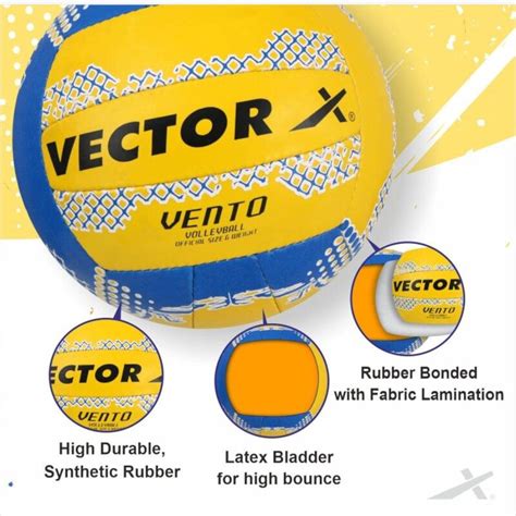 Vector X Vento Volleyball 18 Panels (Size 4) – Romjee Sports Llp