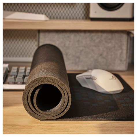 BRÄNNBOLL gaming mouse pad, black/patterned, 90x40 cm (35 ½x15 ¾") - IKEA