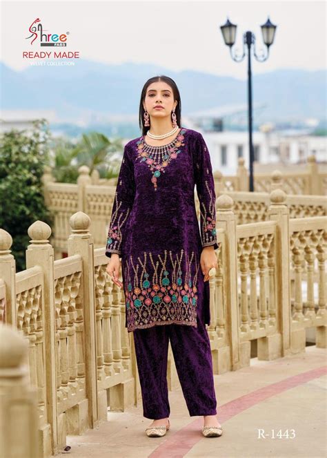 Shree Fabs R 1443 Viscous crush velvet Pakistani Suit Wholesale Catalog