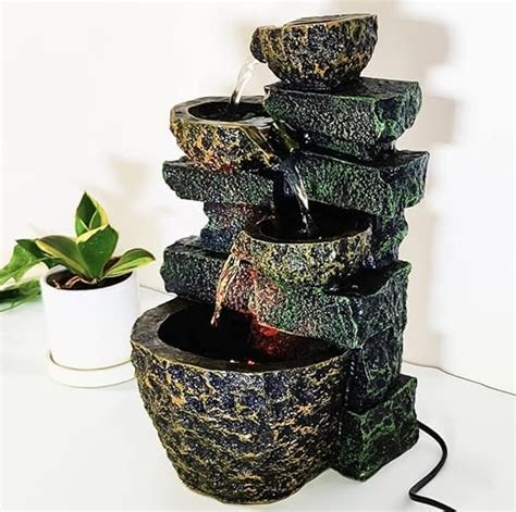 Buy Craft_N_Decor Resin Tabletop Water Fountain/ 3 Tier Fountains/Mini ...