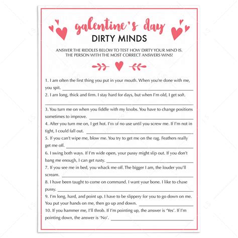 Dirty Mind Quiz Questions And Answers - Keepingup With Thegreen