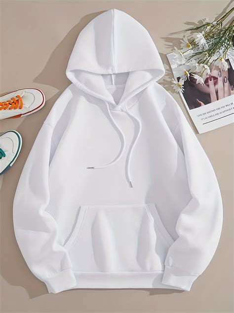 Plain White Hoodie
