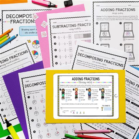 4th Grade Math Adding Fractions 的图像结果