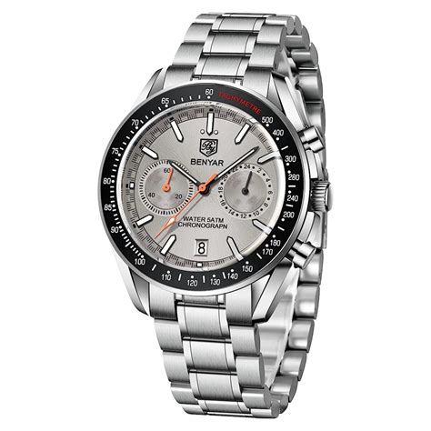 Benyar Latest BY-5194 Luxury Men Watches Waterproof Fashion Watch - Wh ...