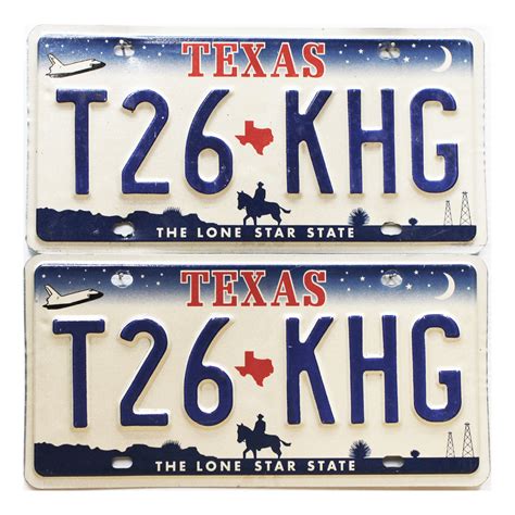2003 Texas License Plates Pair #T26KHG | Best Old TX Plates