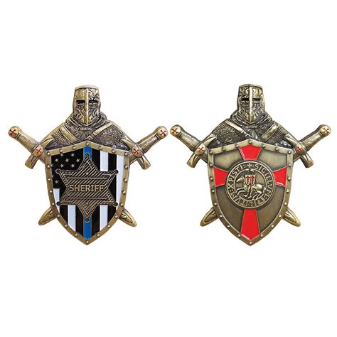 Buy AtSKnSK Sheriff Challenge Coin Warrior Knights Templar Coin Online ...