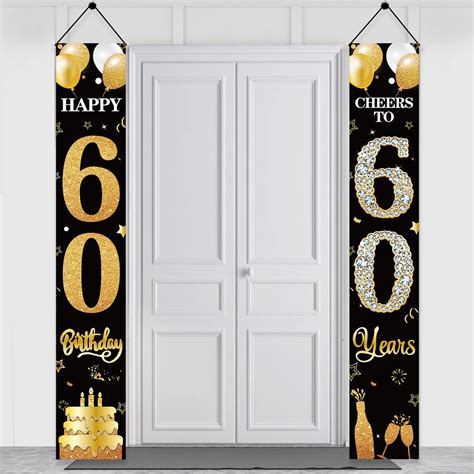 Amazon.com: PHXEY 60th Birthday Decoration for Men Women, Happy 60th ...