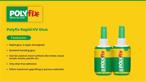 Polyfix Rapid HV Glue: Ideal for Adhering MDF, Furniture, PVC, WPC - 5 ...