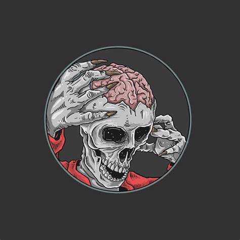 Halloween zombie with brain exposed 1235234 Vector Art at Vecteezy