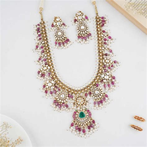 Gold Plated Gutta Pusalu Silver Necklace | Gutta Pusalu Silver Necklace ...