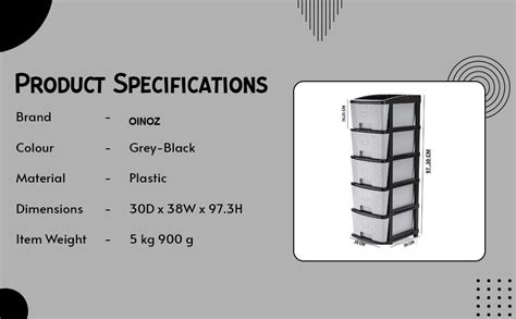 NEW Multipurpose Drawer Plastic Modular Chest Storage Organizer Home ...