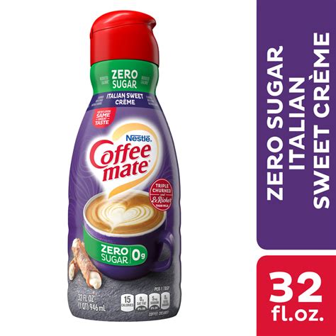 Coffee-Mate Coffee Creamer, Zero Sugar, Italian Sweet Creme-Hero