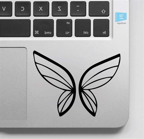 SIGN EVER Butterfly Wings Stickers for Laptop Trackpad 15.6 14 13 ...