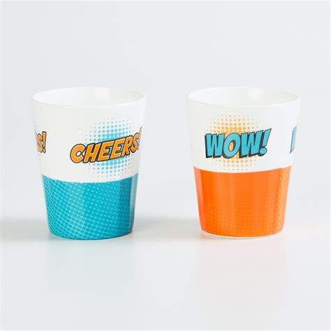 Buy Raisa Comic Printed Bone China Cutting Chai Cup with Stand - 140ml ...