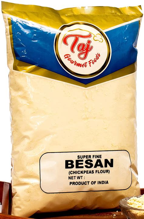 TAJ Premium Indian Besan Flour Super-Fine (Chick Pea, Gram Flour), (4 ...