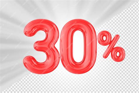 Premium PSD | 30percent red balloon