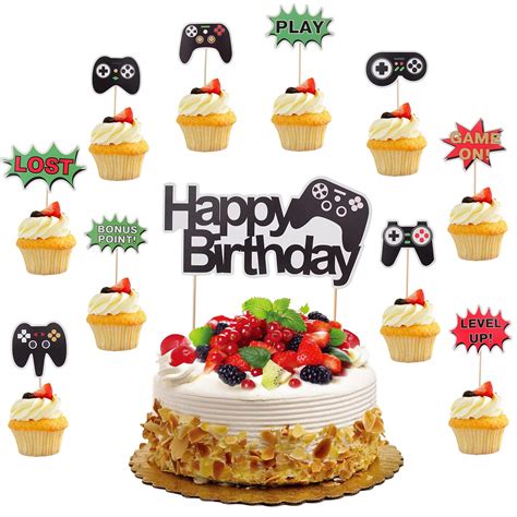 Buy Video Game Party Supplies, Happy Birthday Gaming Backdrop Banner ...