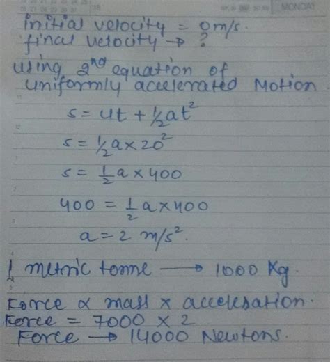 a truck starts from rest and rolls down a hill with a constant ...