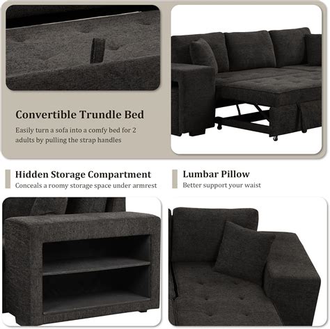 Olodumare 104 L-Shape Sectional Sofa Couch with Pull Out India | Ubuy