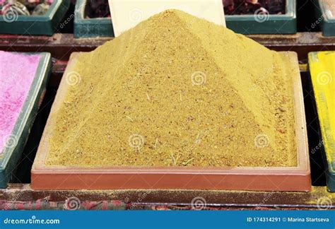 A Mixture of Traditional Oriental Orange Pepper Seasonings for Food in ...