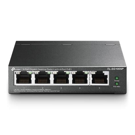 TL-SG1005P | 5-Port Gigabit Desktop Switch with 4-Port PoE+ | TP-Link India
