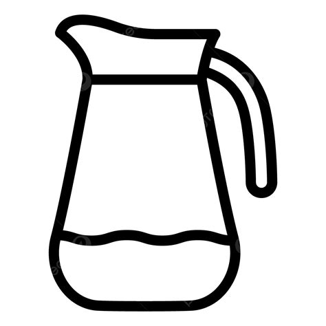 Jug Vector Icon Design Illustration, Jug Drawing, Jug Sketch, Jug PNG and Vector with ...